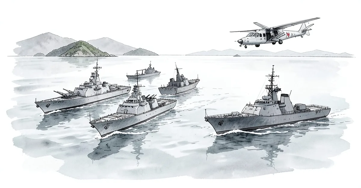 中俄四艘艦艇通過沖繩海域 駛向太平洋