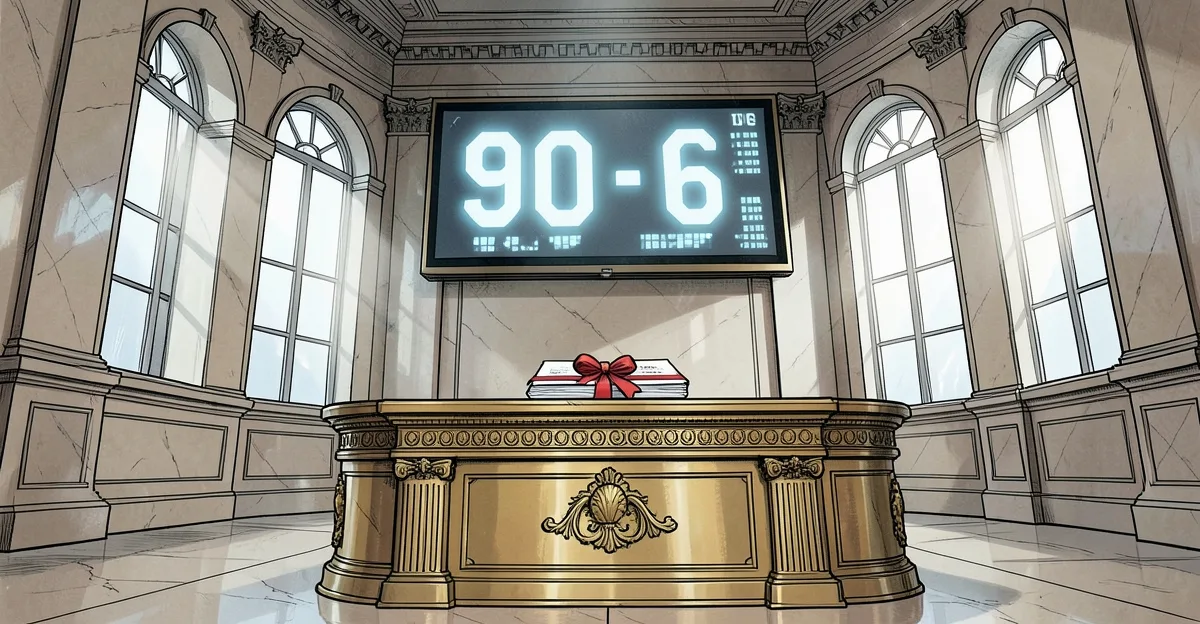 美國參議院90票贊成透過臨時撥款 法案延長政府運作至12月11日