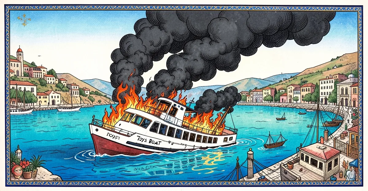 土耳其費特希耶觀光船Toys Boat起火 115名遊客緊急疏散