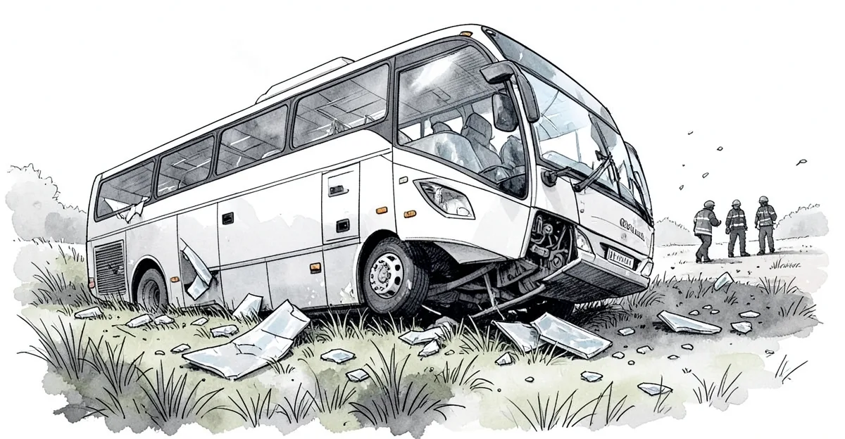 匈牙利M3高速公路波蘭遊覽車翻覆 57名乘客12死10重傷