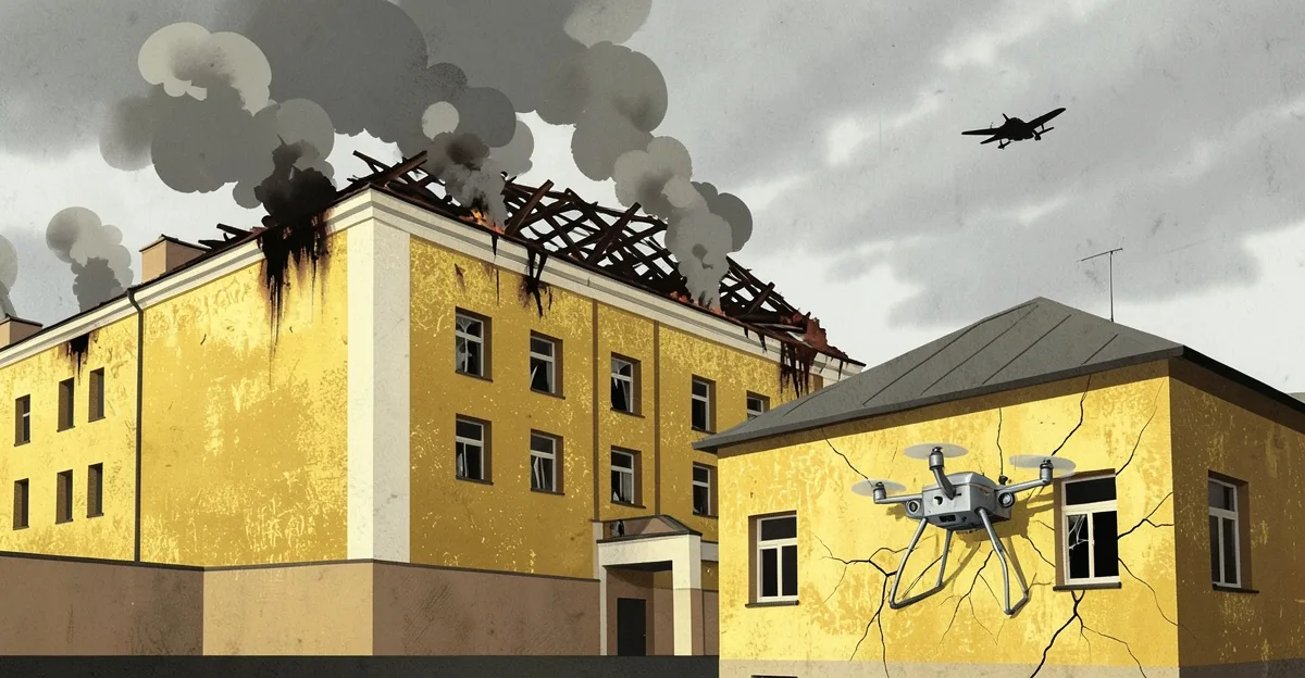 俄軍夜襲基輔引發火災 烏無人機攻擊庫斯科州致平民受傷