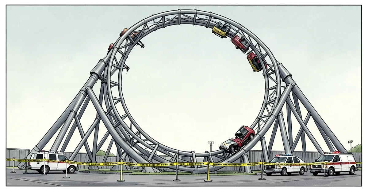 美國佐治亞州雲霄飛車墜落事故致一死 Six Flags 暫停同型設施