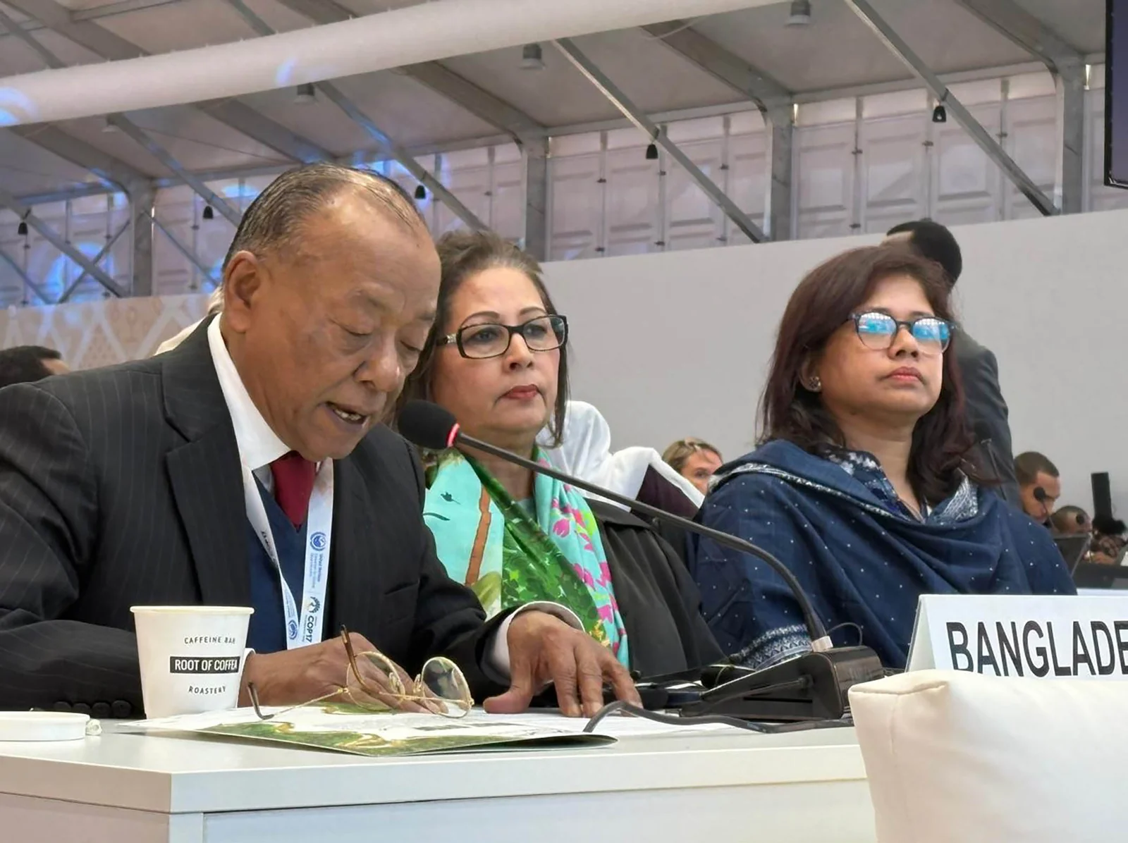 二零二六年八月二十四日，孟加拉環境部長在蒙古首都 COP 17 融資日對話發言，孟加拉政府資訊部／公共領域